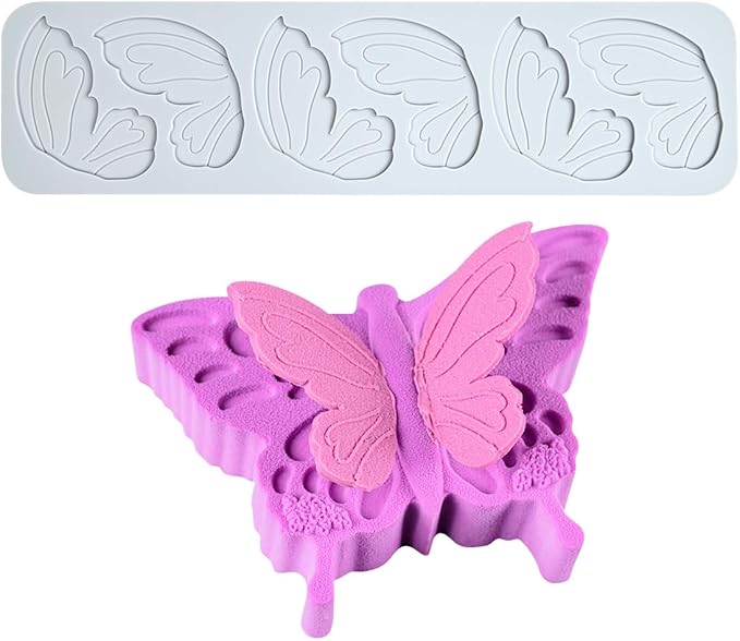 mostsom Butterfly Lace Pattern Silicone Mold Fondant Cake Rim Chocolate Dessert Pastry Making Decorative Kitchen Baking Accessories Tool (C_ Butterfly)