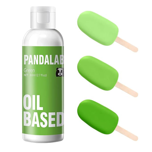 Green Oil Based Food Coloring for Chocolate, Candy Melts, Donuts, Strawberries, Frosting, Cake, Professional Edible Dye for Baking - 80 Milliliters 2.7 Fl.Oz