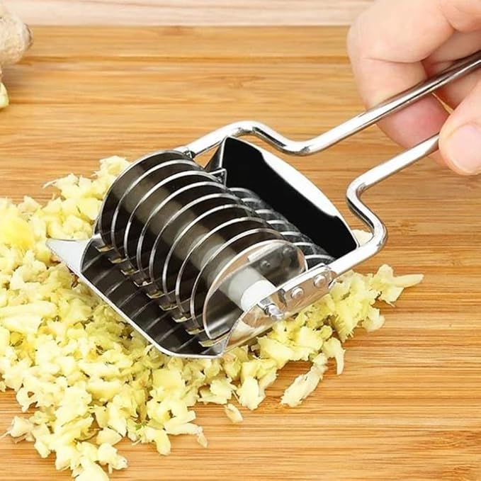 Pasta Maker Stainless Steel Noodle Lattice Roller Pastry Wheel Cutter Spaghetti Maker for Kitchen Cooking Tools (6.30 * 2.76 * 1.22inchs)