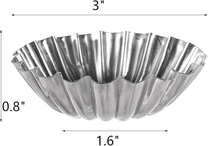 Dicunoy 100 PCS Egg Tart Molds for Baking, 3" Mini Tart Pie Pan, Aluminum Brioche Mold, Reusable Ensaymada Molder Filipino, Brioche Tins Mould for Tart Shells, Cupcakes, Mini Cake, Pudding, Muffin