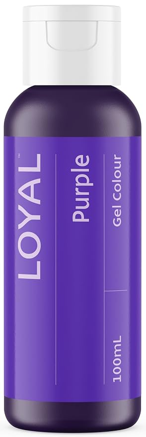 Loyal Gel Food Coloring | Vibrant Color for Buttercream, Fondant, Royal Icing, Gum Paste, Marzipan and Cake Batter | Gel-Based Concentrated Food Dye - 100ml Purple