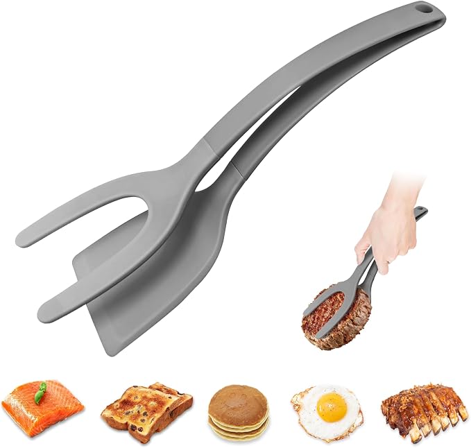 Silicone Spatula, BPA Free Kitchen Spatula, High Heat Resistant Rubber Spatulas, Ideal Kitchen Utensils for Non-Stick Pans, Sautéing, Frying, Baking, Turning and Flipping