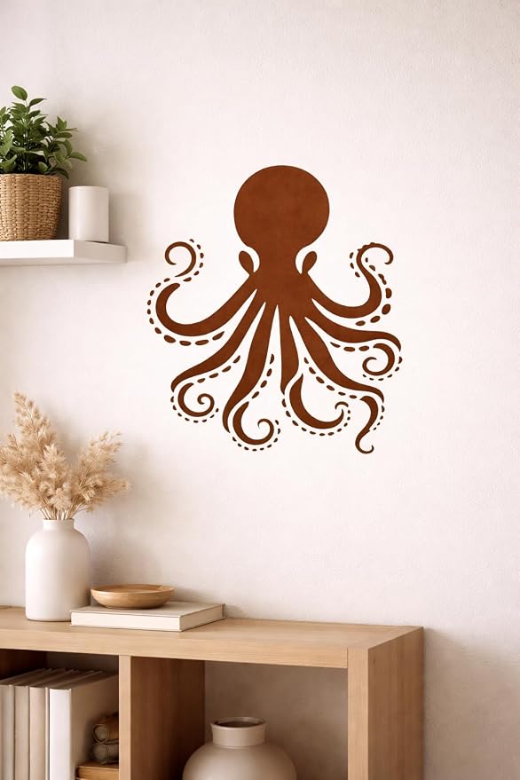 Octopus Stencil Template – Ocean Sea Life Painting Drawing Craft Art Stencil for Walls Wood Fabric Paper DIY Projects