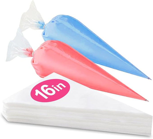 16 Inch Piping Bags Disposable, 50 Pcs Large Pastry Bags, Icing Bags, Cake Decorating Bags, Decorating Bags Large Piping Bags, Frosting Bags
