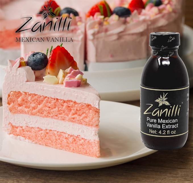 Zanilli Mexican Vanilla Extract - 33.8fl oz - Papantla Mexico Pure Vanilla Extract for Baking - No Sugar Added - Gluten Free