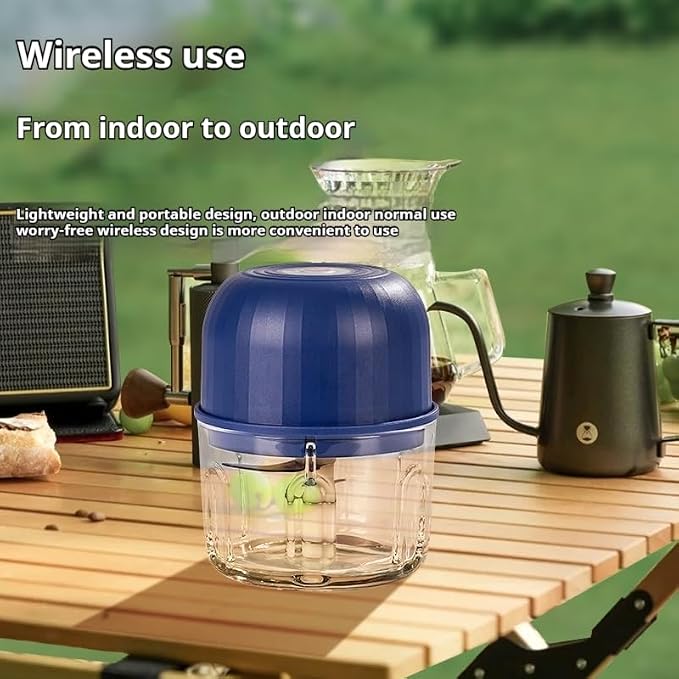 Model Type-c Rechargeable Food Processor Electric , Mini Food Chopper, Garlic Crusher, Onion Chopper, Portable Mini Food Processor for Garlic, Ginger, Chilli, Vegetable