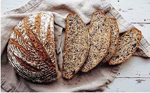 5 Inch Round Banneton Bread Proofing Basket 2 pcs Natural Rattan Cane Brotform Handmade& Linen Liner Cloth