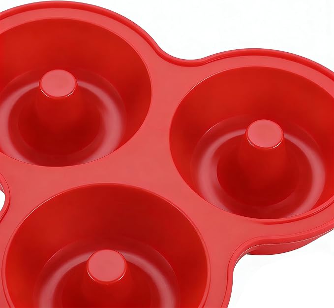 Silicone Donut Mold Tray, Reusable Heat-Resistant Baking Pan With Flexible Non-Stick Feature, Safe and Durable Main, Kitchen Accessory With Usage for Donut Cake Cookie Snack Cooking Breakfast Party