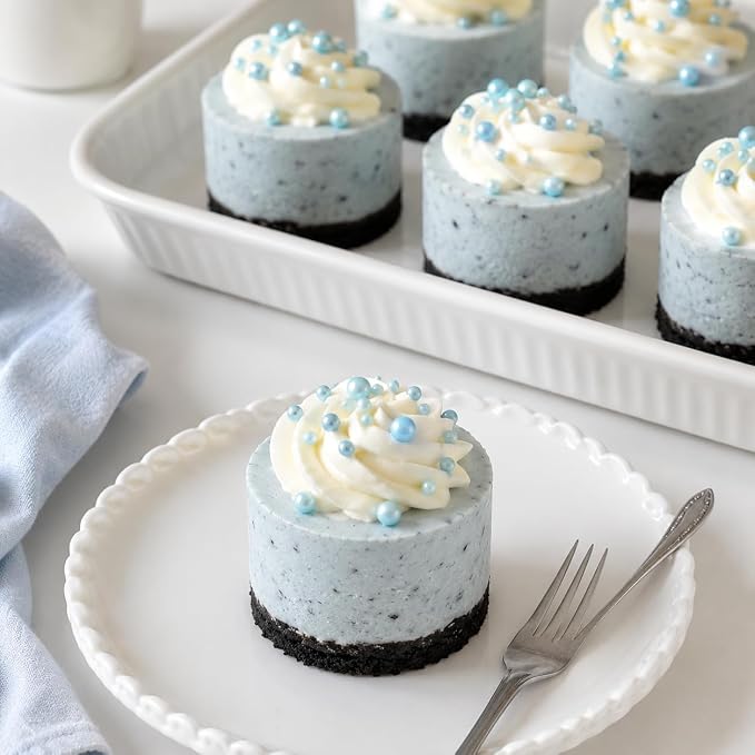 Sprinkles for Baking Edible Sugar Confetti 10.8oz, Nonpareils & Sugar Pearls - Six Pearl Sprinkles Mix Cake Decorations, Cookies, Cupcakes, Dessert Toppings (Spring Pastel Colors) Blue