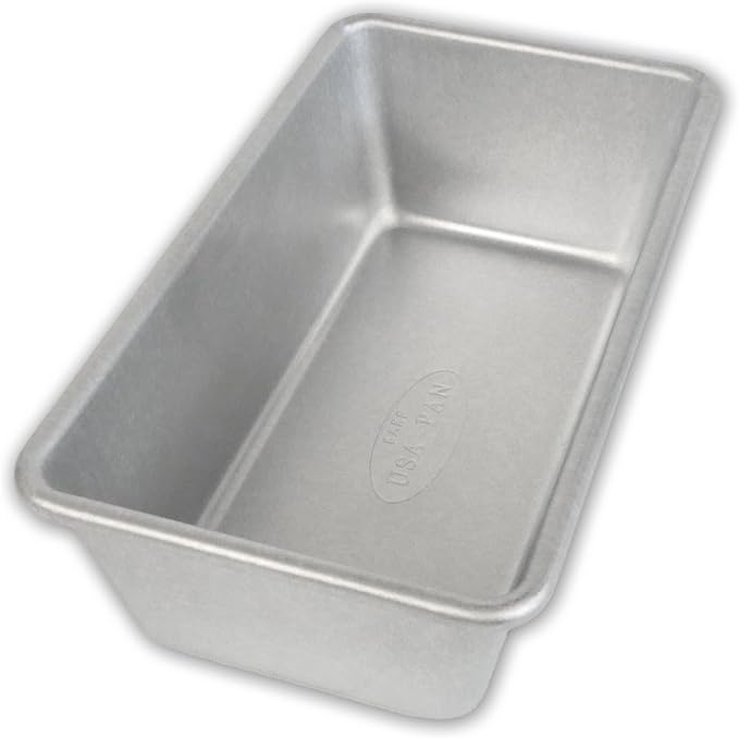 USA Pan Bare Bakeware Traditional Aluminized Steel Uncoated Small Loaf Pan, Made without nonstick coating, 1 Lb