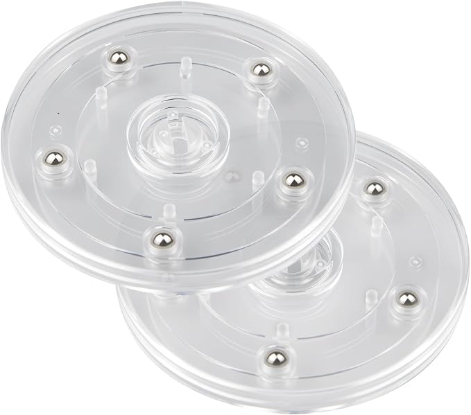 4" Lazy Susan Turntable Acrylic Ball Bearing Rotating Tray for Spice Rack Table Cake Kitchen Pantry Decorating TV Laptop Computer Monitor