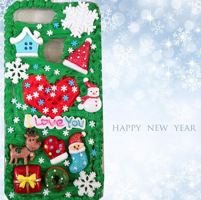 White Snowflake Polymer Clay Slices Nail Art Slices for Nail Art DIY Crafts Cake Phone Case (100G White Snowflake-3)