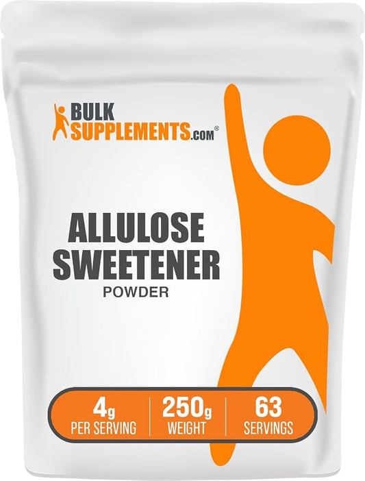 BulkSupplements.com Allulose Powder - Allulose Sweetener, Sugar Substitutes for Baking, Sugar Alternative - Pure & Gluten Free, 4g per Servings, 250g (8.8 oz) (Pack of 1)