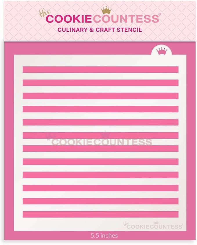 The Cookie Countess Narrow Stripe Stencil