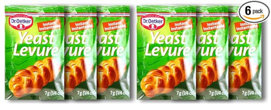 Yeast Levure (Instant Yeast) /3 Pk - 0.75oz (Pack of 6)