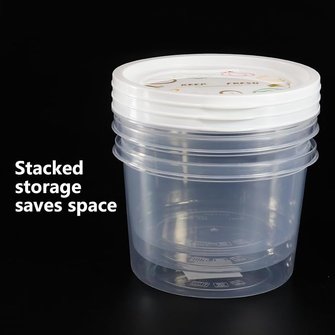 Stackable Pizza Dough Proofing Boxes Dough Proofing Container with Lid 1100ml portion (3)