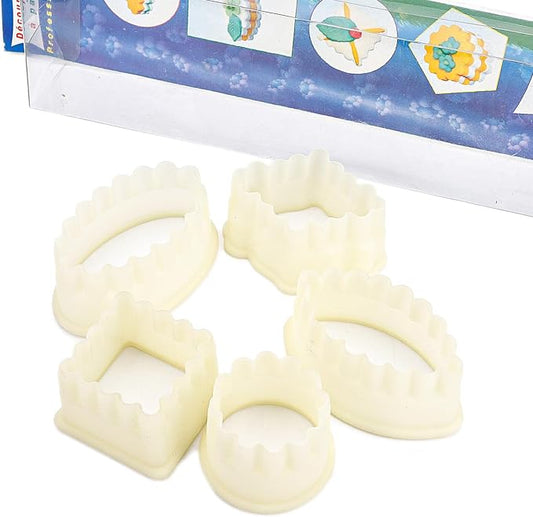 Multi-Shape Nylon Cookie Molds Round Square Star Plastic Geometry Biscuit Cutter Dough Mousse Bread Slicer DIY Bakery Utensils (Style 2 Multi-shapes)