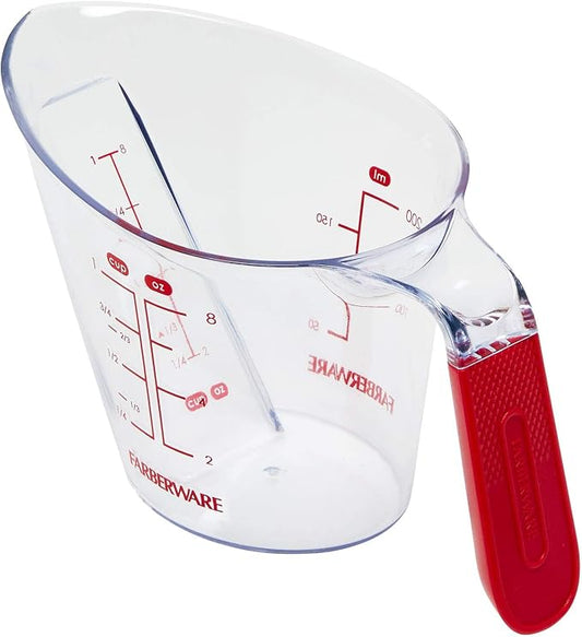 Farberware 1 Cup Angled Measuring Cup, Easy-Read Markings for Precise Measuring, Dishwasher Safe Kitchen Tool for Baking and Cooking