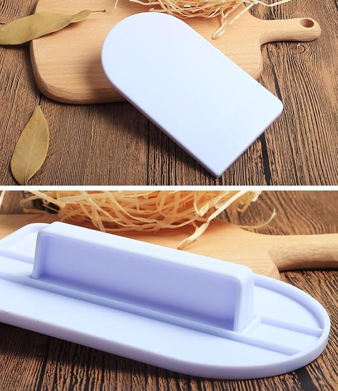 2 Pieces Fondant and Icing Smoother Fondant Smoothing Tool Cake Scraper Smoother Cake Icing Trowel Cake Icing Smoother Cake Polisher for Cakes Decorating, 5.7 x 3.1 Inches, White