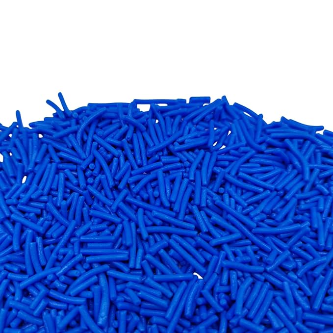 Jimmies Sprinkles, Edible Jimmy Sprinkles, Blue Crunchy Jimmies Mix for Cake Decorating, Edible Cookie Cupcake Decorations for Theme Baking and Holiday Party Treats