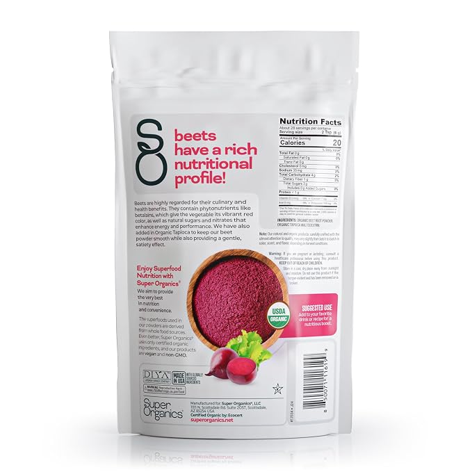 Super Organics Cacao Powder – Organic, Raw & Unsweetened – 100% Pure Dark Chocolate, Vegan, Non-GMO, Gluten-Free, Antioxidant-Rich, 6 oz