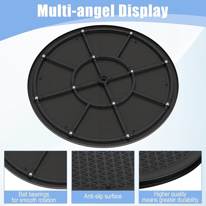 3 Pack 12 Inch Heavy Duty Rotating Swivel Stand,360° Rotation Lazy Susan | Lazy Susan Turntable for Table Top,Large,TV Swivel Base Computer,Flat Panel Monitors, Speakers, Bonsai, Statue,Organizer.
