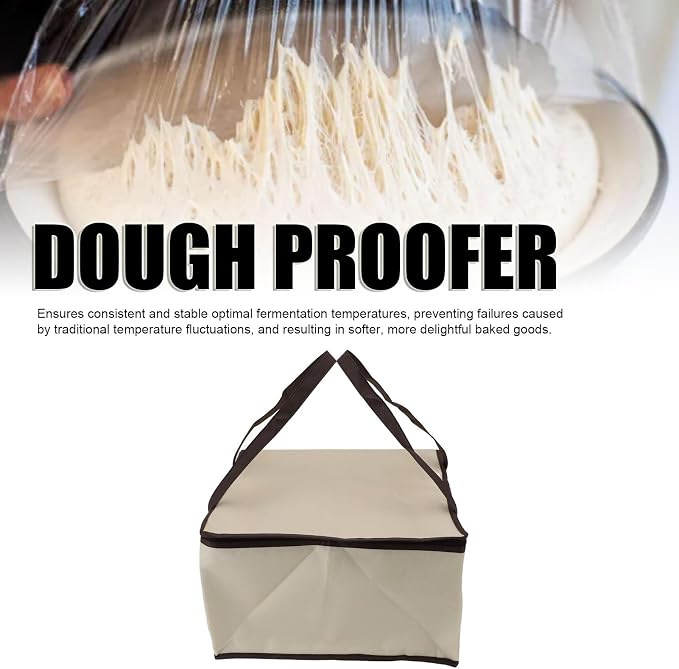 TOPINCN Versatile Bread Proofing Box, Temperature Adjustable Dough Proofer with Heater, Fast and Even Heat Distribution, Foldable Sourdough Starter Warmer for Making Bread, Yogurt,
