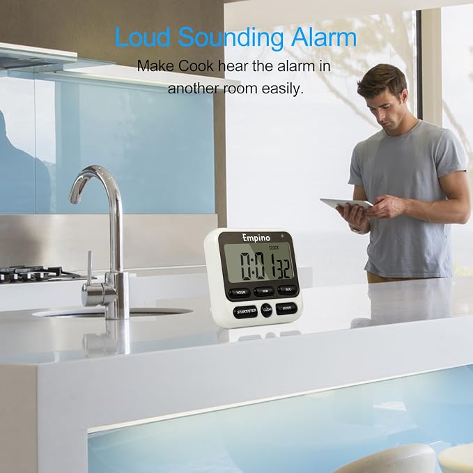 Digital Kitchen Timer 24-Hours Magnetic Countdown Cooking Timer Clock
