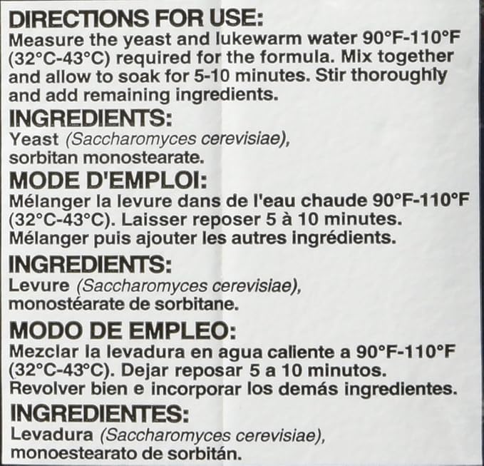 TableTop King Lesaffre Red Star 1 lb. Vacuum Packed Bakers Active Dry Yeast
