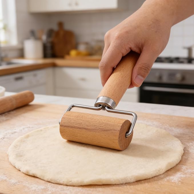 2pcs Small Baking Wooden Rolling Pins, Non-Stick T-Shaped Pastry Dough Roller Pin, Practical Baking Tool for Tortilla Cookie Dumpling Wrappers Pizzas & Pies Making (Long & Short Version)