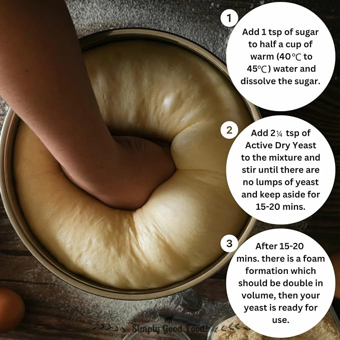 Urban Platter Active Dry Yeast | 3.53 Oz (100g) | Fast Rising Yeast for Baking Bread, Pizza, Cakes & Dough | Professional Grade & Gluten Free | No Preservatives | Ideal for Home & Commercial Use
