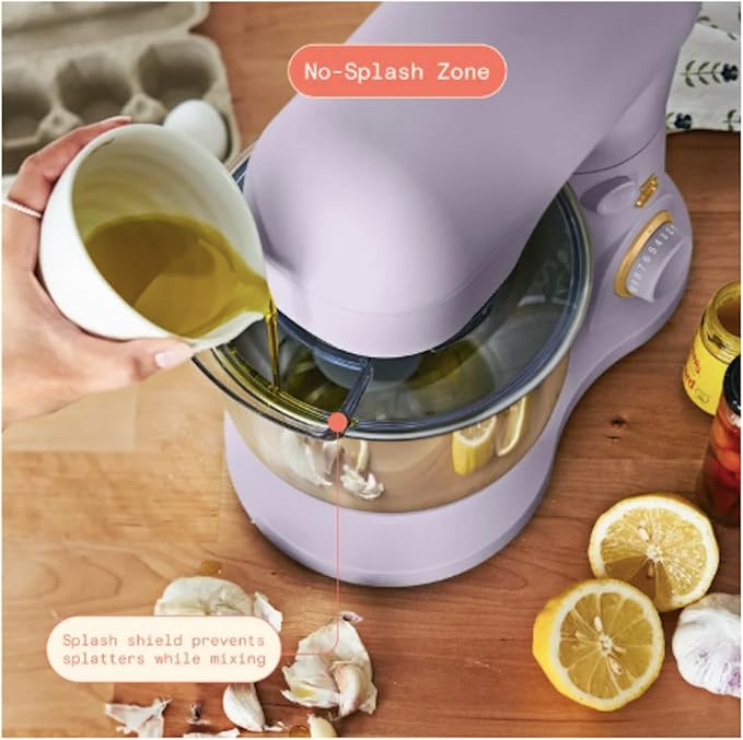 3.5 Qt Stand Mixer, with Flat Beater, Dough Hook, Whisk (Lavender)
