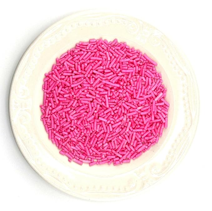 Pink Sprinkles 4oz pack for Baking Cakes, Cupcakes, Cookie Decorations, Ice Cream and Donut Toppings Edible Decorating Baking Supplies (Pink)