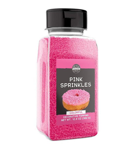 Birch & Meadow Pink Sprinkles, 12.8 oz, Fun & Decorative Topping,