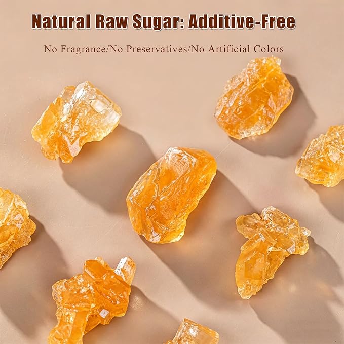 Natural Crystal Rock Sugar 28.2oz - 100% Natural Cane Sugar Crystals,Chinese Rock Sugar for Pho, Bubble Tea, Baking & Asian Desserts