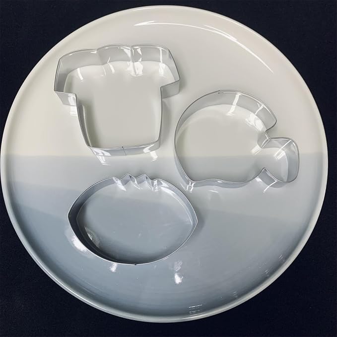 LUBTOSMN New Football Cookie Cutter Set-3 Piece-3.5 inch-Football, Football Helmet and Jersey Fondant Biscui Cutters