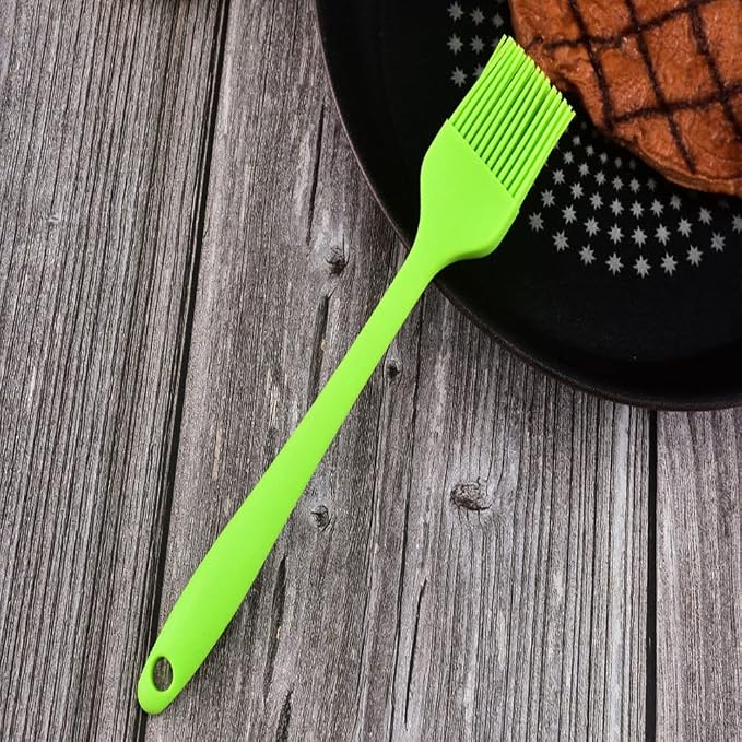 Silicone brush, Oil Brush for BBQ Kitchen Cooking Baking and Grilling (2 PCS,blue&black)