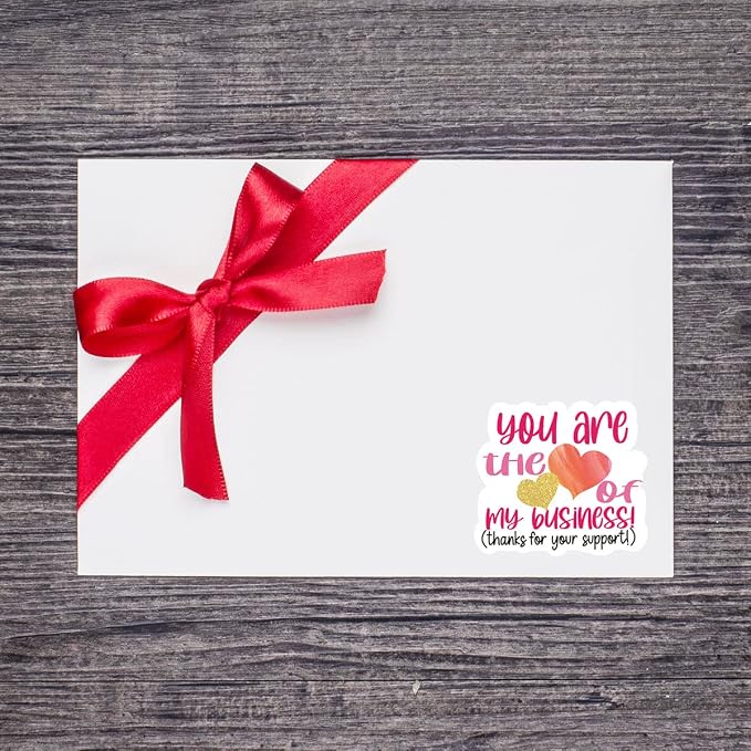 You are The Love of My Business Stickers,Thank You Sticker for Small Business Mail Envelopes Shipping Package Packing 500 Labels Per Roll