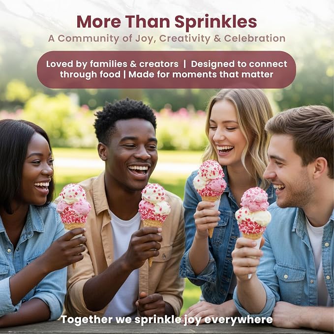 Dye-Free Red & White Sprinkles - Vegan, Gluten-Free, Celiac Friendly, Halal, Kosher Edible Jimmies & Nonpareils for Baking, Cake Decorating, Cupcakes, Valentine's Day, Christmas & Holiday Treats