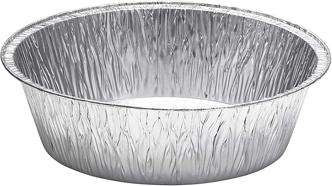 8-Inch Extra Deep Durable Round Aluminum Disposable Cake Pan/Dutch Oven Liner Pans/Foil Pans for Baking, Freezing, and Storage (40 Count)