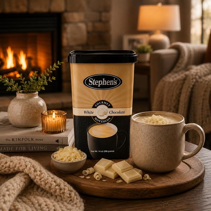 Stephen's Gourmet White Chocolate Hot Cocoa Mix, Rich & Creamy Premium Hot Chocolate, 14 oz (Pack of 6)