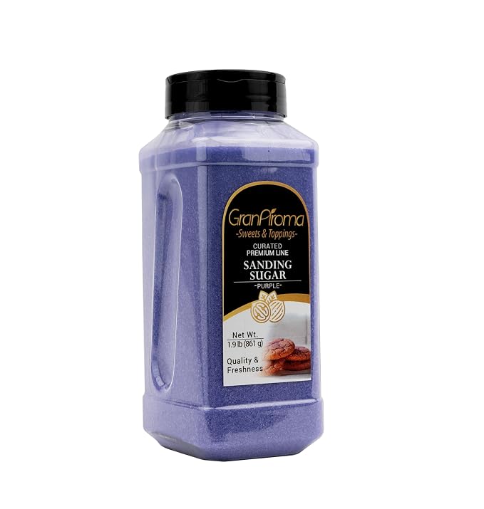 GranAroma Purple Sanding Sugar, Decorative, Cookies & Sweets (Purple)