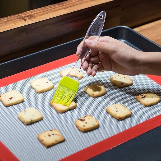 Silicone Basting Pastry & BBQ Brush Set - Uniwit 5 PCS Silicone BBQ Pastry Oil Brush Turkey Baster,Barbecue Utensil use for Grilling and Marinating (6.89" * 1.28"(L*W))