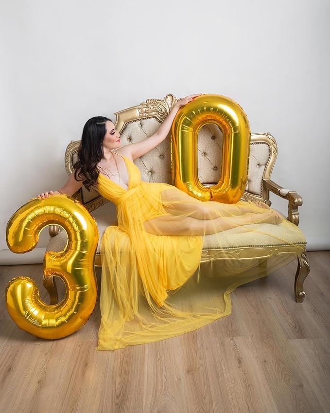 Gold Number 11 Balloon 40 inch, 11 Number Balloons, 11th Gold Birthday Decorations, 11 Year Old Girls Boys Golden Party Supplies