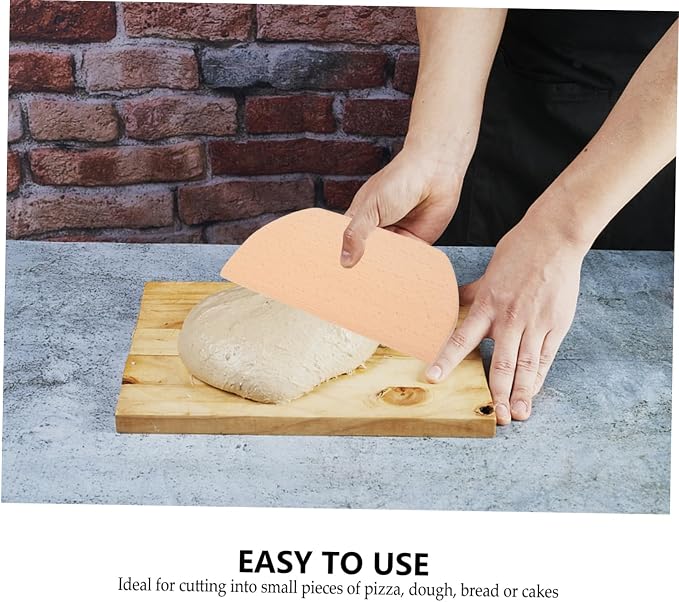 Wooden Dough Scraper Multi-functional Flour Cutter and Scraper Tool for Baking Non-stick Design for Cutting Dough Pizza and Cakes