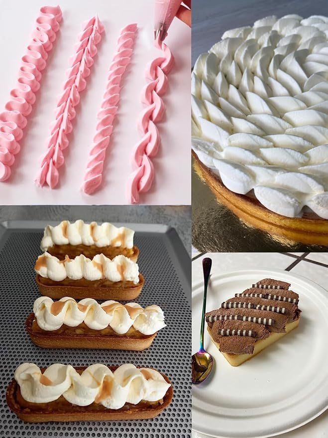 St. Honore Piping Tips with Bags - Create Stunning V Wave Designs and Decorate with Ease
