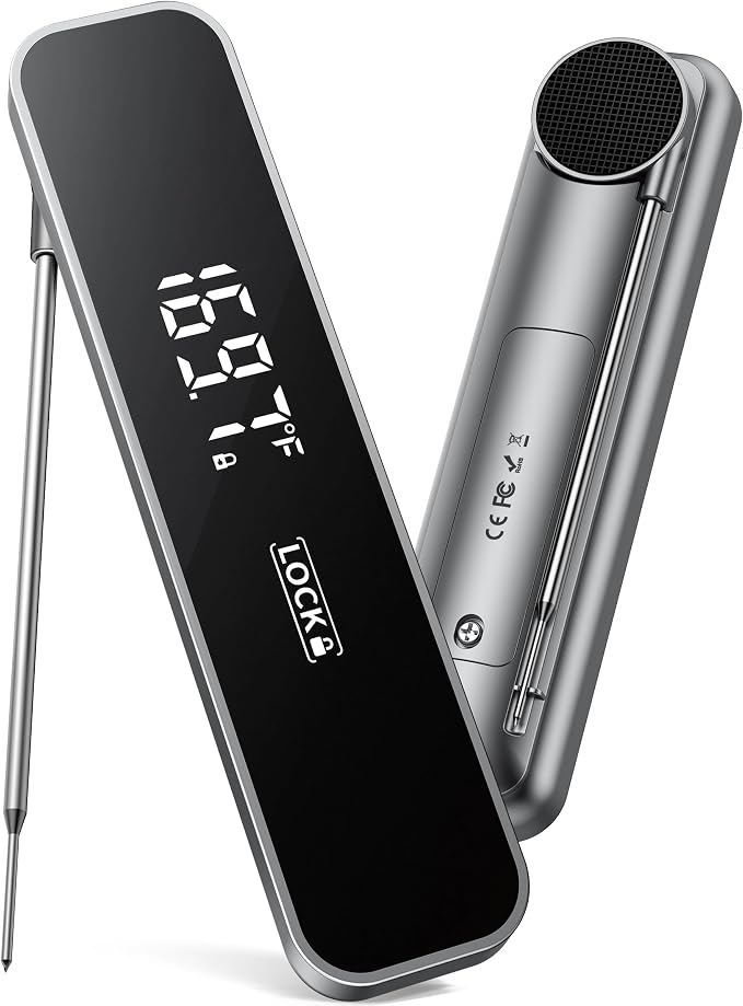 0.3S Instant Read Meat Thermometer – Digital Food Thermometer for Cooking, Grilling, BBQ, Candy, Air Fryer, Griddle – Kitchen Gadget Essentials & Gift for Him