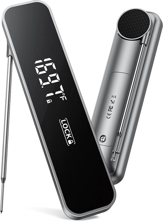 0.3S Instant Read Meat Thermometer – Digital Food Thermometer for Cooking, Grilling, BBQ, Candy, Air Fryer, Griddle – Kitchen Gadget Essentials & Gift for Him