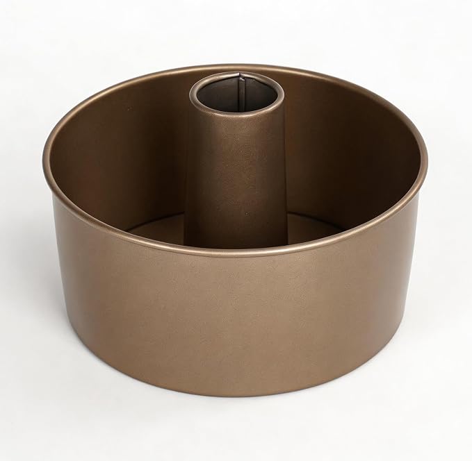 7 Inch Nonstick Tube Pan for Baking, Angel Food Cake Pan with Removable Bottom & Cooling Feet, Heavy Duty Carbon Steel Cake Pan for Pound Cake, Coffee Cake, Chiffon Cake and More