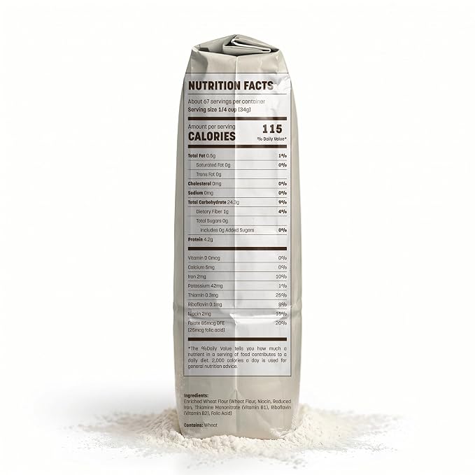 QuuQ All Purpose Flour 2 Pack 8.8 lb (4 kg) – Unbleached Unbromated Enriched Wheat Flour, Non-GMO Baking Flour for Bread, Cookies, Cakes, Pizza & Baking